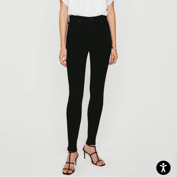 AG The Mila super high rise skinny jeans in black in size 26. - Picture 1 of 7
